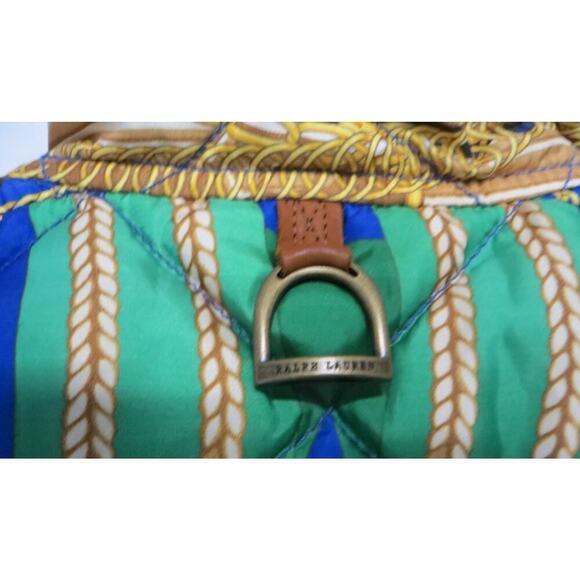 RARE Ralph Lauren Duck Down Padded Horse Themed, Vest L‎ - Picture 6 of 8